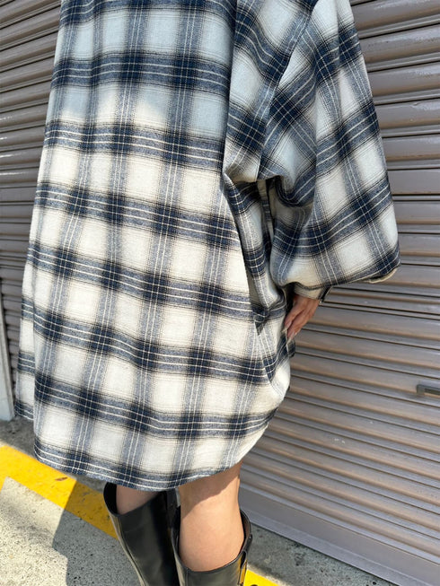 BIGシルエットチェックシャツ